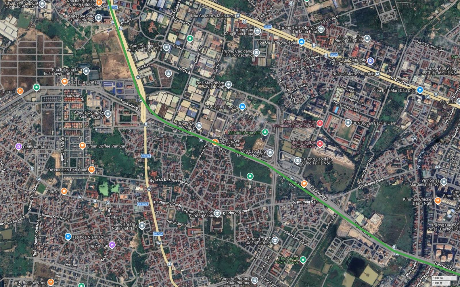 Tuyến metro số 4 Hà Nội chạy dọc trục Trịnh Văn Bô rộng qua Xuân Phương với Hateco Apollo và Athena Complex