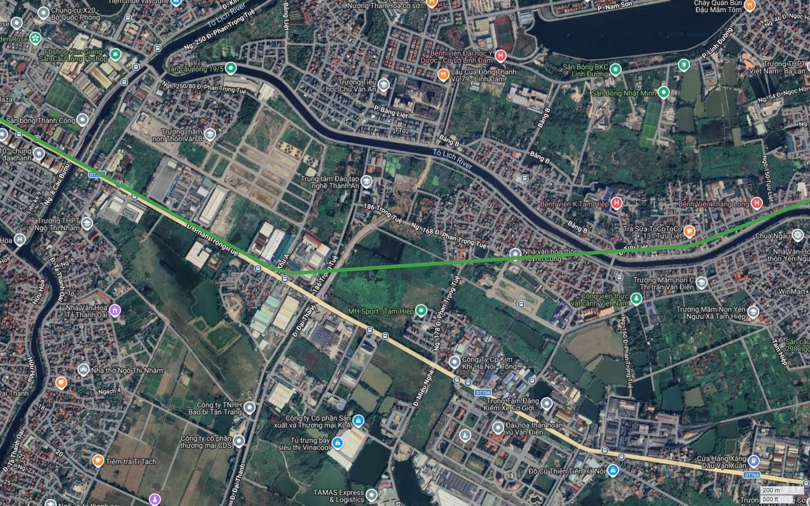 Tuyến metro số 4 Hà Nội qua Tam Hiệp, Tựu Liệt và Huỳnh Cung với nhiều đất trống và kho xưởng hai bên
